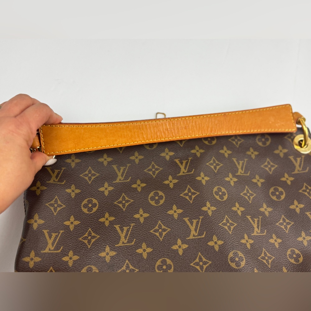 Louis Vuitton PM Berri Shoulder Bag Brown Canvas Monogram Authentic - Picture 5 of 16